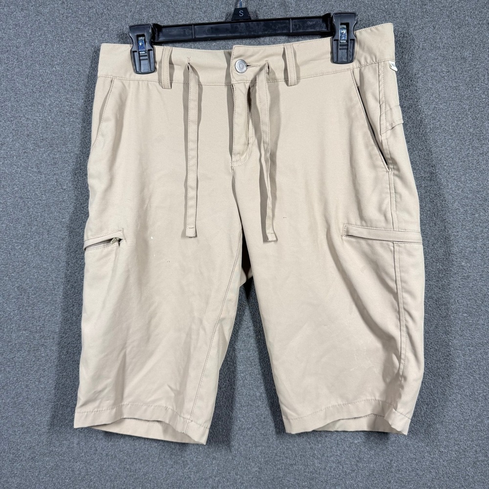Magellan Outdoors Womens Khaki Cargo Shorts Drawstring Hiking Size S